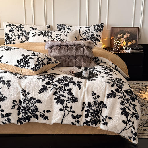 【换季出清】自然醒美拉德风格兔毛系列四件套QJ 商品图2