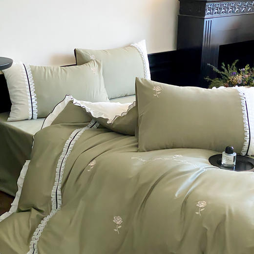 自然醒全棉水洗棉刺绣四件套-玫瑰园AN 商品图6