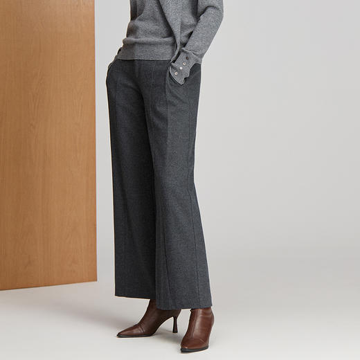 EITIE爱特爱直筒版型高腰显瘦保暖冬季新款长裤8405105 商品图2