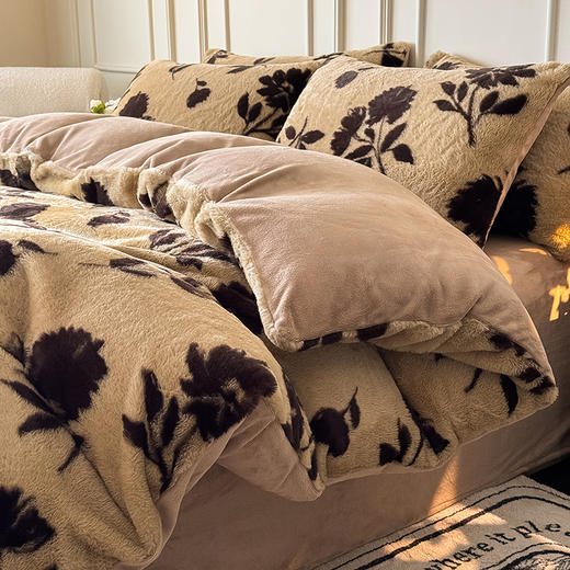 【换季出清】自然醒美拉德风格兔毛系列单被套QJ 商品图8