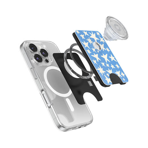 【丹宁星星】大小星星·MagSafe卡包 WALLET卡包 Wallet of Magsafe磁吸卡包系列 蓝色 星星 商品图3