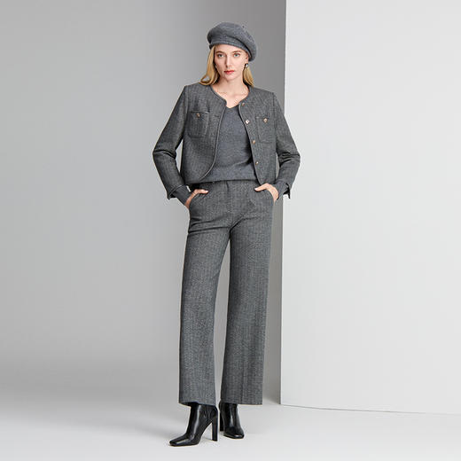 EITIE爱特爱高级灰质感保暖时尚冬季新款保暖短外套外套8403103 商品图1