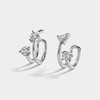 北京仓｜Lili Claspe-Eraz-银色 双圈 锆石 耳廓夹［美国设计师］ 商品缩略图1