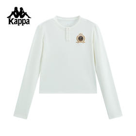 Kappa 25年秋季新款 百搭纯色长袖圆领打底针织衫 女款K0F82TC02