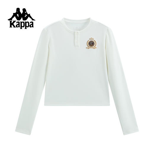 Kappa 25年秋季新款 百搭纯色长袖圆领打底针织衫 女款K0F82TC02 商品图0