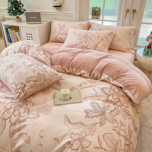 【换季出清】自然醒A版纯棉磨毛B版高克重牛奶绒系列单被套QJ 商品图3