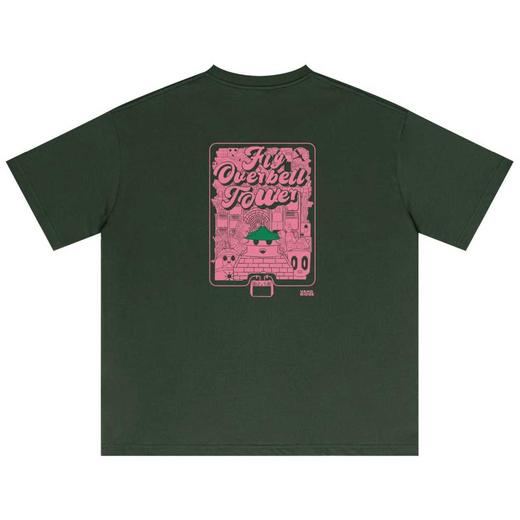 VANQ RIDGE万重飞跃钟楼魔术贴款T恤-橙/墨绿 商品图3