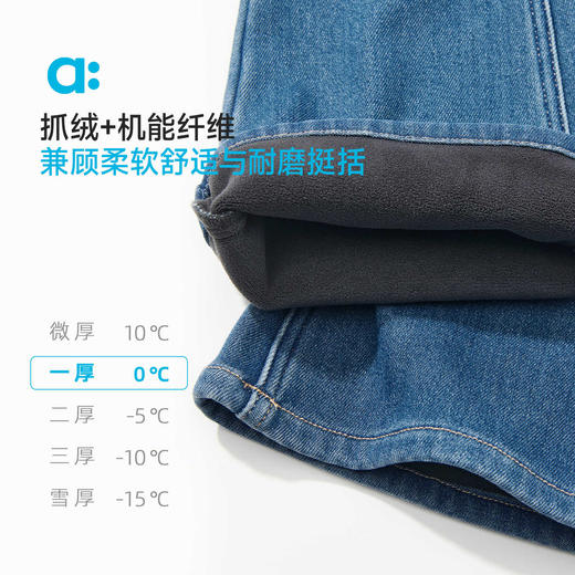 【冬Vol.1】allblu幼岚【blublu抓绒微喇牛仔裤】女童机能长裤25秋季新款A类ZY 商品图1