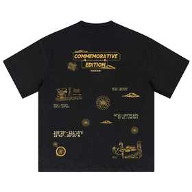 VANQ RIDGE万重解构钟楼T恤-蓝/黑