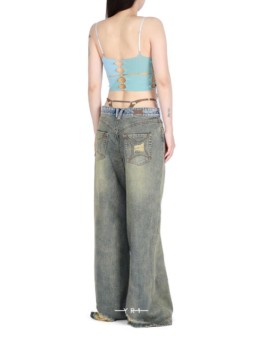 Rui Built | 十字镂空系带吊带 商品图3