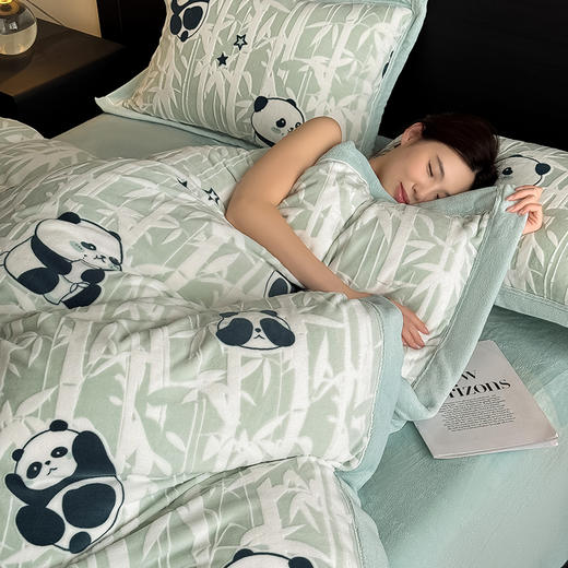 【换季出清】自然醒A类高克重5D立体浮雕宽边牛奶绒被套单件冬季双面珊瑚绒加厚被罩 QJ 商品图8