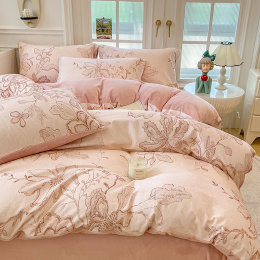 【换季出清】自然醒A版纯棉磨毛B版高克重牛奶绒系列单被套QJ 商品图0