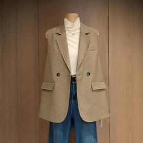 【部分现货】良木礼双扣西装马甲（Q2584129）
