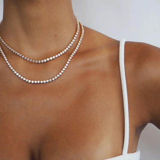 订购8周到｜Lili Claspe-Reese-银色 锆石 镶嵌 项链［美国设计师］ 商品图1