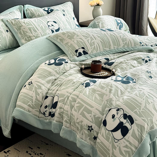 【换季出清】自然醒A类高克重5D立体浮雕宽边牛奶绒被套单件冬季双面珊瑚绒加厚被罩 QJ 商品图10