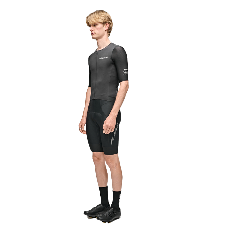 MAAP 男士 Emerge Team Bib Evo 灰标黑 骑行短裤