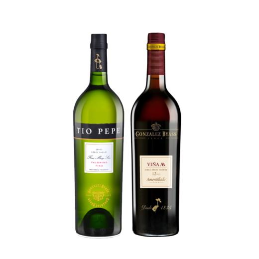 【大闸蟹/梭子蟹】利口葡萄酒套装：冈萨比亚斯苇娜阿蒙提拉多雪利酒 和 佩佩伯父菲诺雪利酒  9月15号周一发货，急单联系客服 商品图0