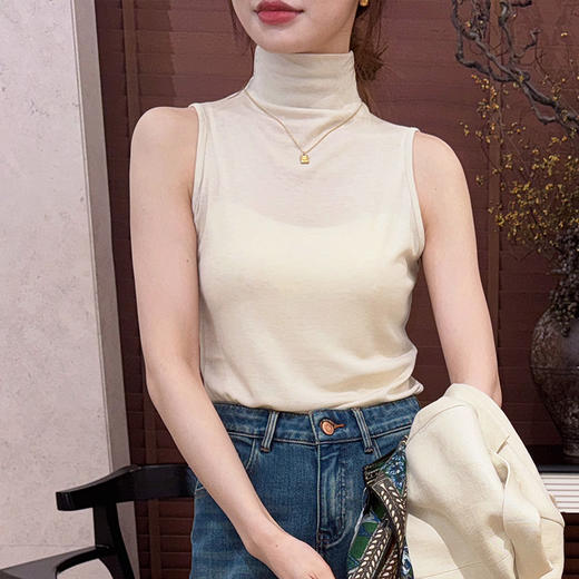 【预售7天】良木礼无袖羊毛背心（Q2584259F） 商品图1