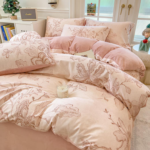 【换季出清】自然醒A版纯棉磨毛B版高克重牛奶绒系列单被套QJ 商品图4