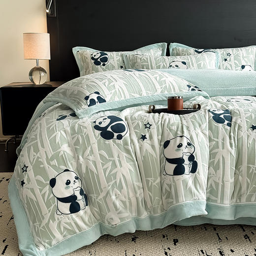 【换季出清】自然醒A类高克重5D立体浮雕宽边牛奶绒被套单件冬季双面珊瑚绒加厚被罩 QJ 商品图1