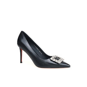 豪麟名鞋迪嘉女鞋胎牛皮革皮鞋DJHJA52WP031黑色