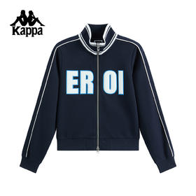 Kappa 25年秋季新款 休闲针织开衫立领外套 女K0F82WK02