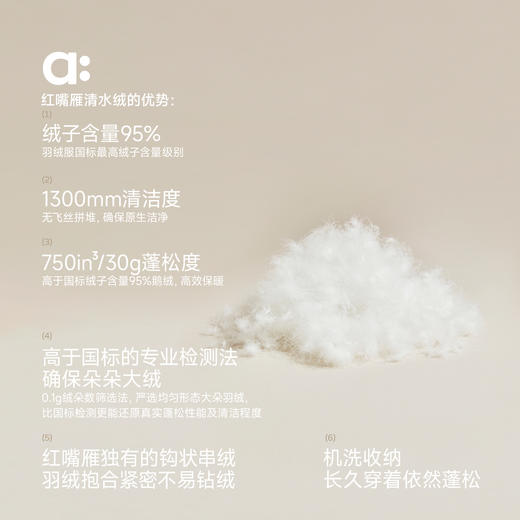 【冬Vol.1】allblu幼岚【红嘴雁】纸棉羽绒服儿童羽绒服A类防风保暖蓬松舒适ZY 商品图2