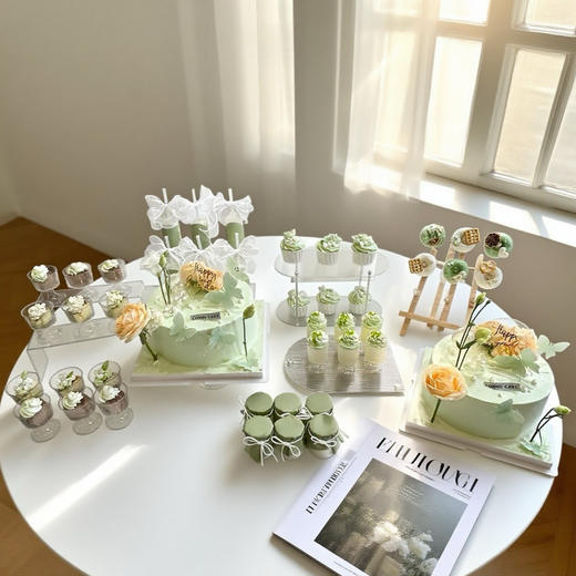 【「森氧时光」绿色系甜品台】🍃🌿 商品图1