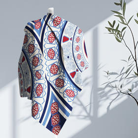 深山集市 百褶裙纹丝巾