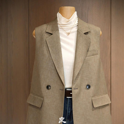 【部分现货】良木礼双扣西装马甲（Q2584129） 商品图2