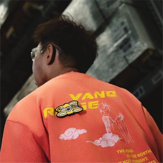 VANQ RIDGE万重飞跃钟楼魔术贴款T恤-橙/墨绿 商品图6