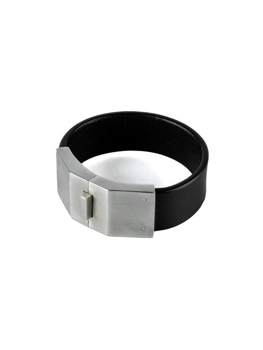 Box Lock Bracelet (Facet, Narrow, BLK+AS) 商品图2
