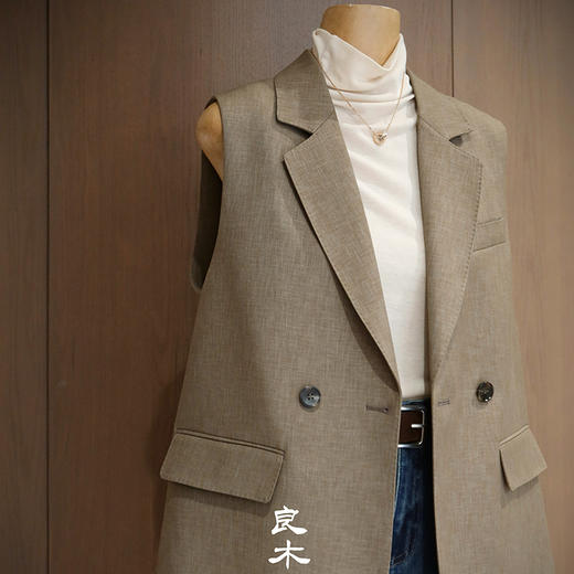 【部分现货】良木礼双扣西装马甲（Q2584129） 商品图3