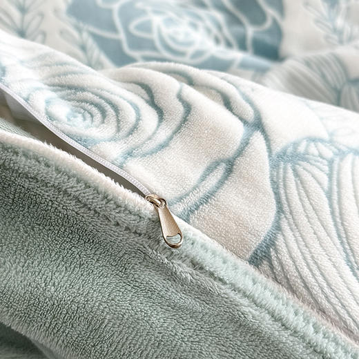 【换季出清】自然醒A类5D立体浮雕宽边牛奶绒四件套高档法兰珊瑚绒床单被套秋冬季轻奢床品QJ 商品图14