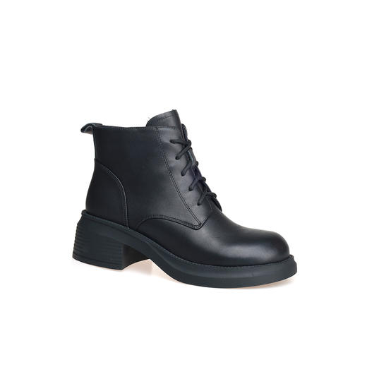 豪麟名鞋奥莱迪嘉女鞋马丁靴牛皮革DJMEO52WN201黑色  原价1960元 商品图0