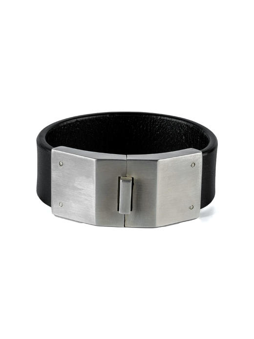 Box Lock Bracelet (Facet, Narrow, BLK+AS) 商品图1