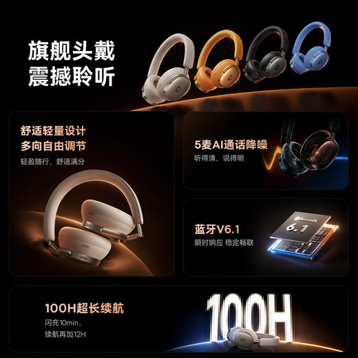 【爆款主推】倍思 Inspire系列 XH1 头戴式降噪蓝牙耳机 商品图6