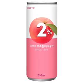 乐天百分之二桃子饮料240ml롯데 이프로 복숭아