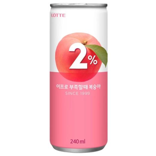 乐天百分之二桃子饮料240ml롯데 이프로 복숭아 商品图0