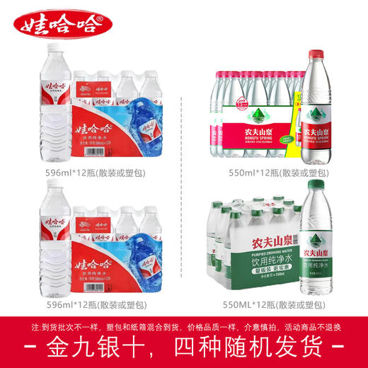 【农夫山泉瓶装水12瓶】饮用水 天然水12*550ml/箱饮用天然水源矿泉水 商品图0