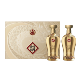 五粮液 金碧辉煌 龙行大运 52度 浓香型白酒（双瓶礼盒装）