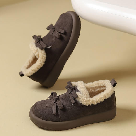 西村名物2024年冬季新款防滑厚底毛毛内里保暖短靴雪地靴T24DM48441 商品图7