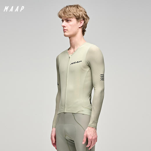 MAAP 男士 Emerge LS Jersey 流沙绿 长袖骑行服 商品图0