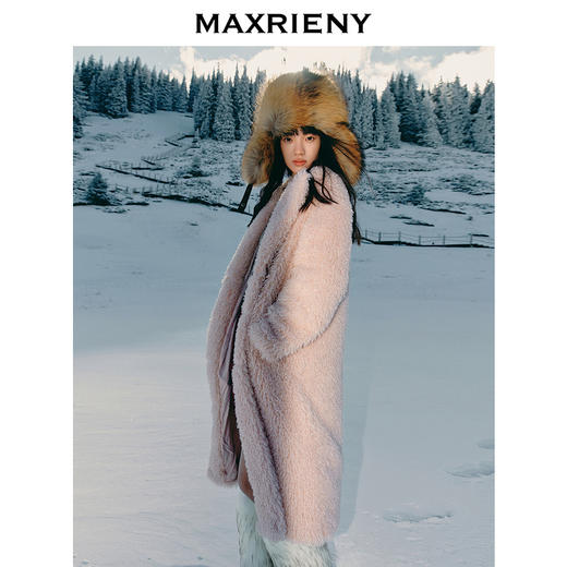 人造皮草 【冬日逸境-商场同款】MAXRIENY旷野轻暖环保皮草保暖大衣(货号:MC85CT757) 商品图2