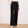 EITIE爱特爱高腰垂坠感黑色阔腿裤通勤直筒拖地长裤秋冬新款长裤D2505907 商品缩略图2