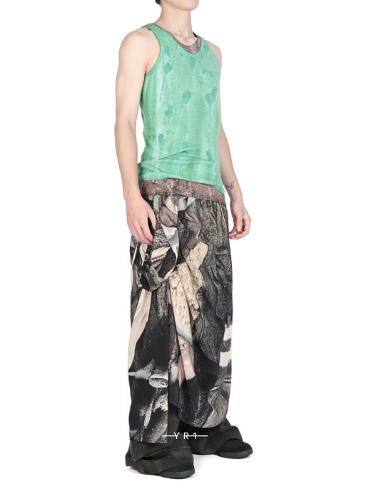 SERAPIS | 泥色/薄荷色棉质背心 商品图1