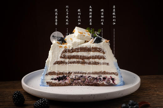 【口味蛋糕】藻蓝蛋白蓝莓酸奶蛋糕 商品图1