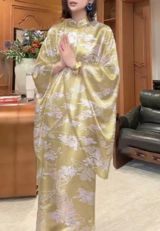 定制-盛唐牡丹 | 玉兰花纹香槟金真丝套装 商品图0