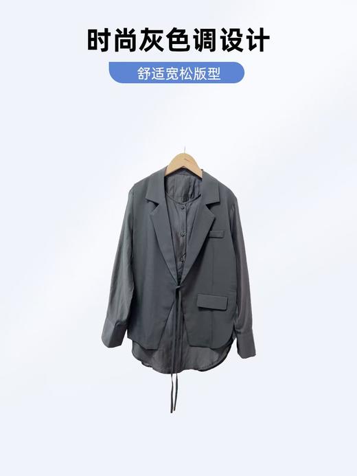 【秋新品）古泥品牌7039 天丝假两件衬衫外套-喜出 商品图2