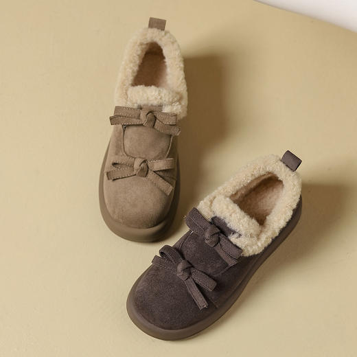 西村名物2024年冬季新款防滑厚底毛毛内里保暖短靴雪地靴T24DM48441 商品图8